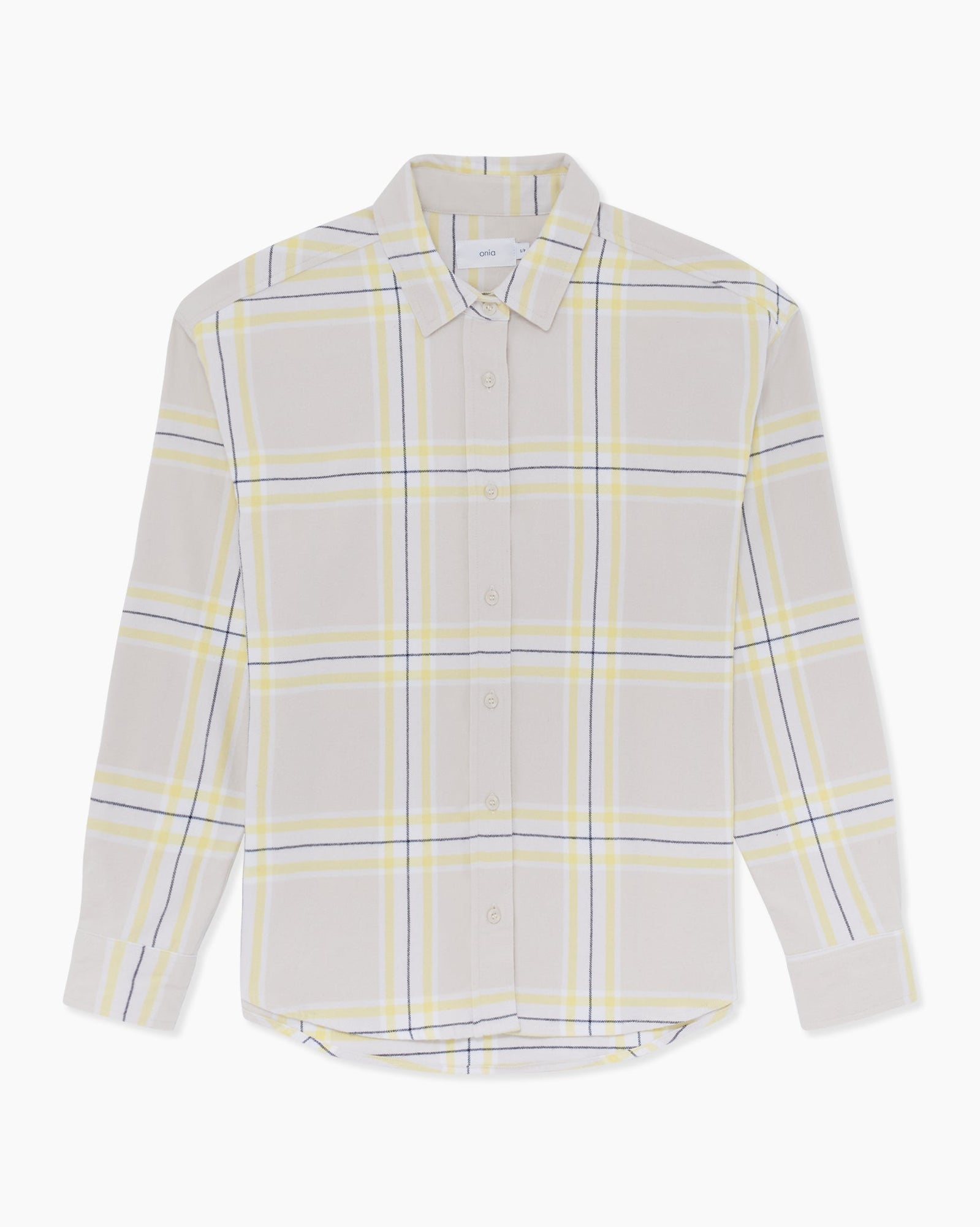 Womens | Flannel Oversized Shirt | Oat-Multi-Soft-Plaid