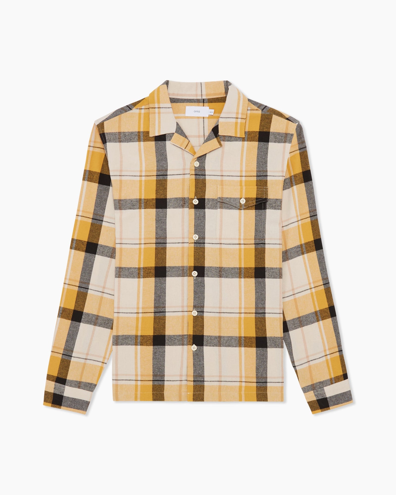 Mens | Flannel Convertible Shirt | Apricot-Plaid
