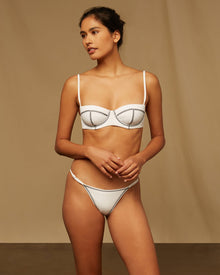 Womens | Flora Bikini Top | White