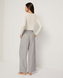 Womens | Linen Rib Cardigan | White