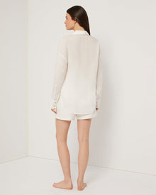 Womens | Air Linen Boyfriend Shirt | White