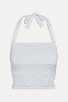 Orchard Crochet Halter Top White