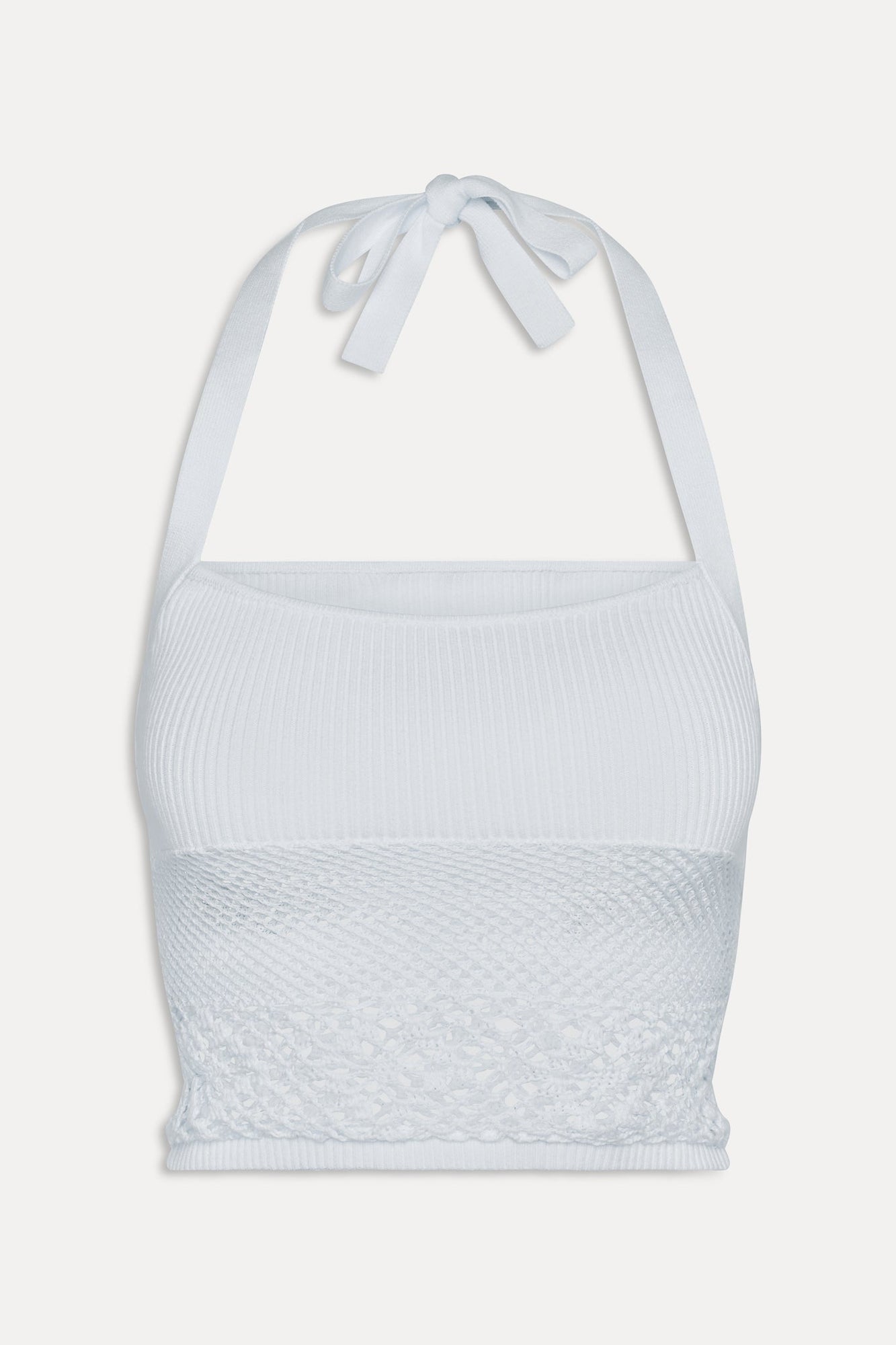 Orchard Crochet Halter Top White