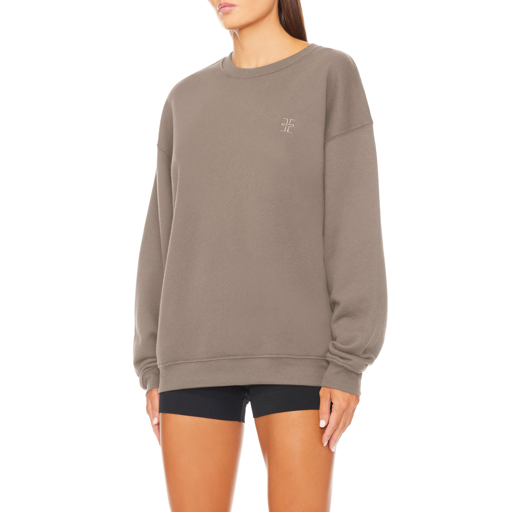 Oversized Crewneck Sweatshirt | Clay