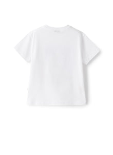 Jersey T-Shirt with Saint-Malo Print | White/Red