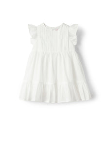 Dress in Cotton Voile with Bloomers | White
