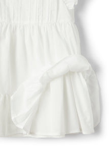 Dress in Cotton Voile with Bloomers | White