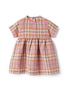 Dress in Madras-Checked Linen | Tropea