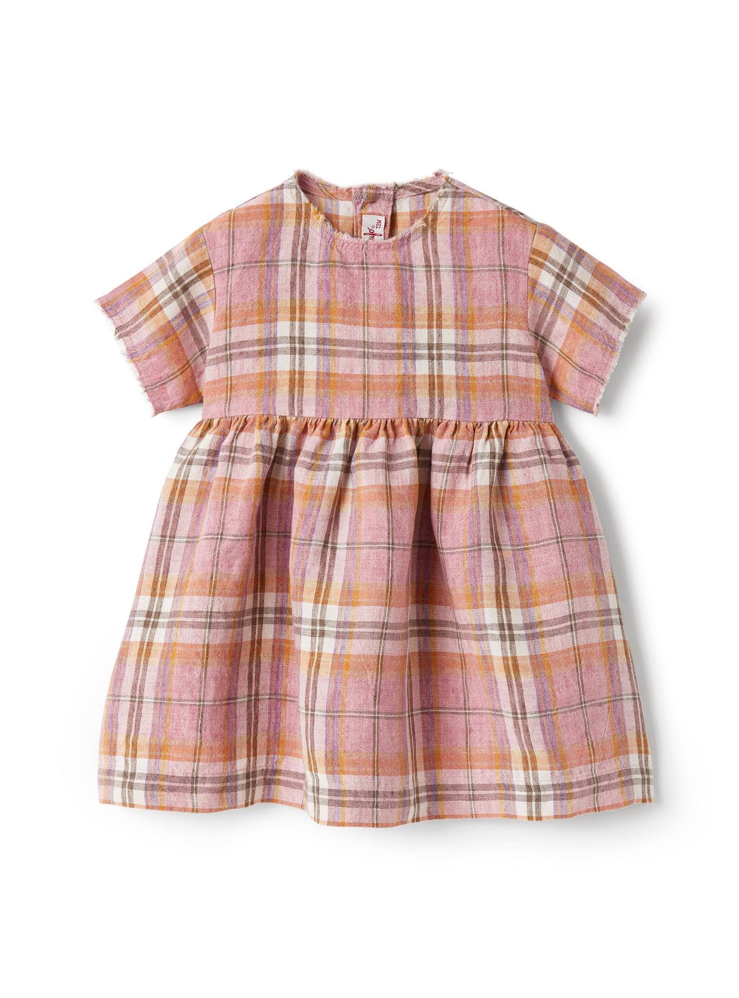 Dress in Madras-Checked Linen | Tropea