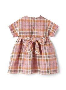 Dress in Madras-Checked Linen | Tropea
