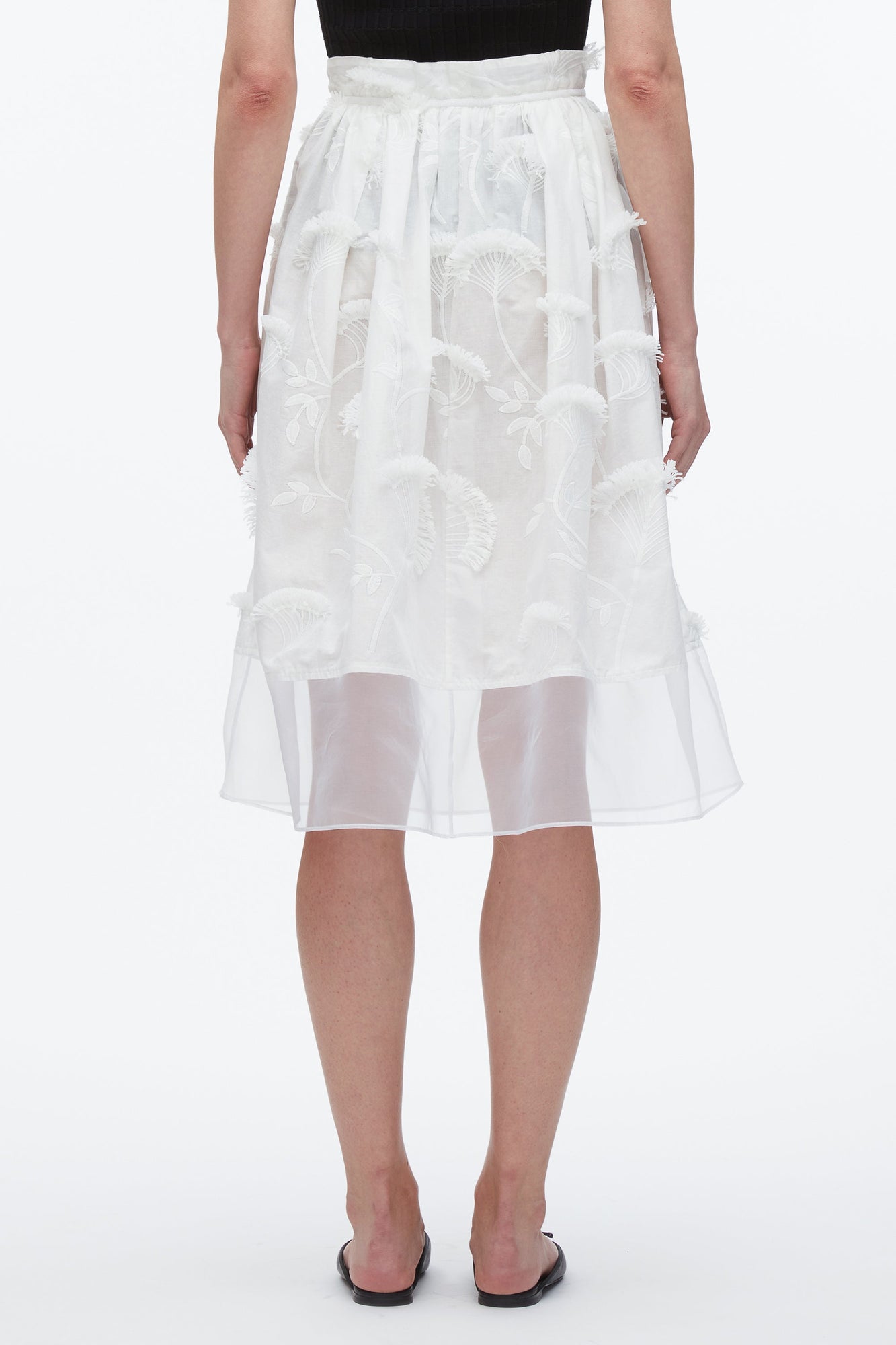 Fil Coupe Midi Skirt | White