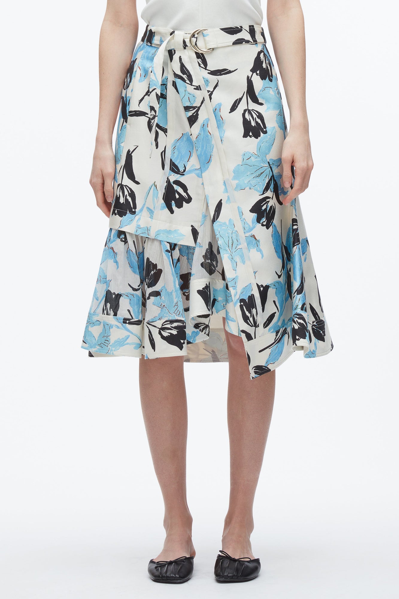 Joyful Tulip Cargo Skirt | Ivory Multi