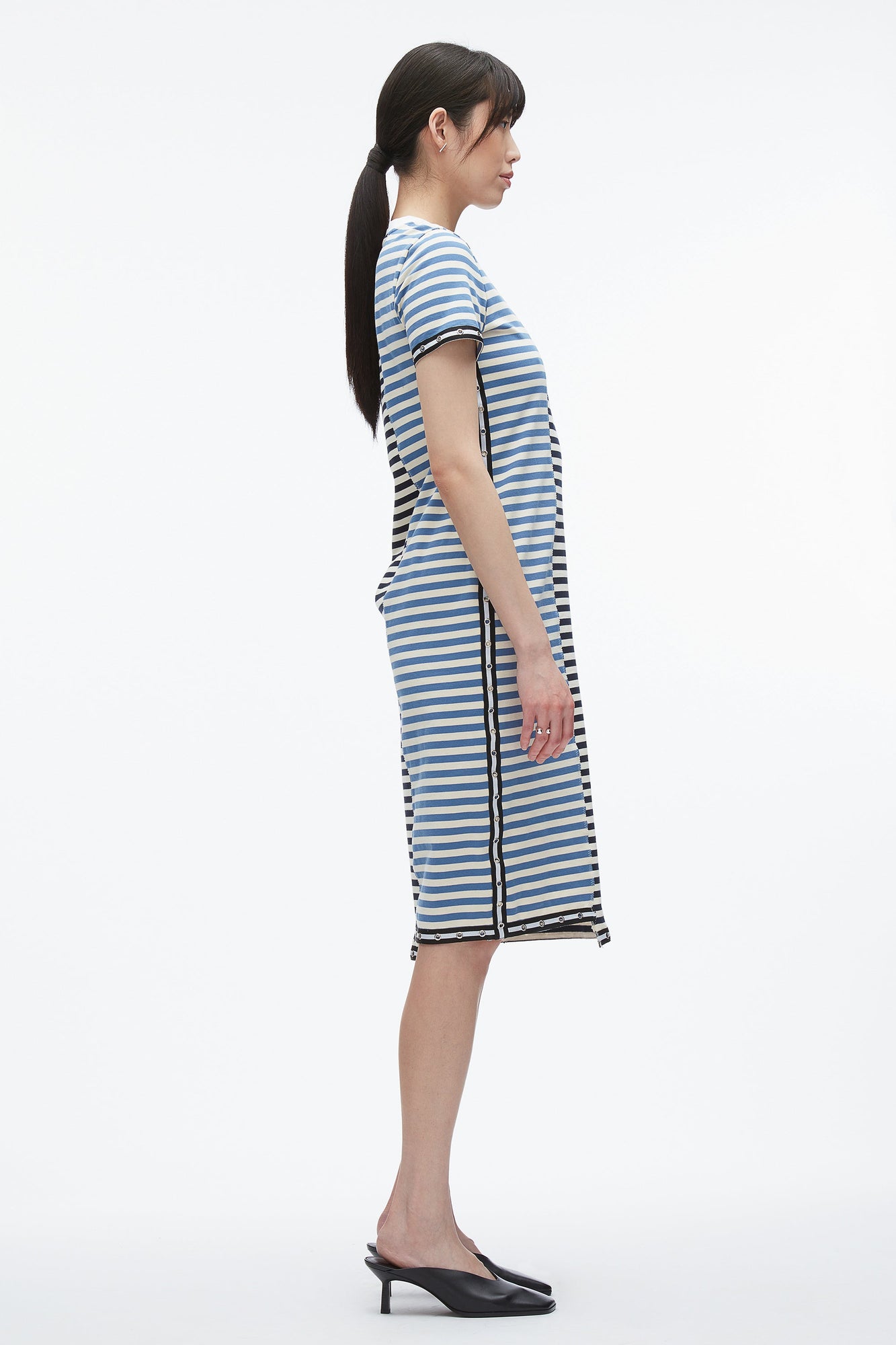 Patchwork Stripe T-shirt Dress | Midnight Multi