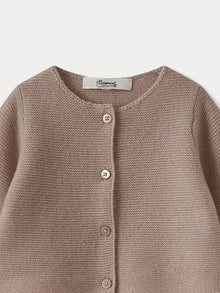 Unisex | Baby Cashmere Cardigan | Puce