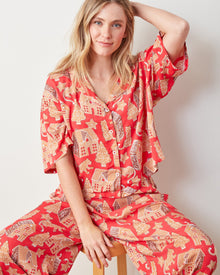 Gingerbread Party - Petite Eco Satin Wildest Dreams Set - Ruby - Printfresh