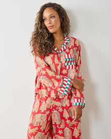 Gingerbread Party - Eco Satin Rittenhouse Set - Ruby - Printfresh