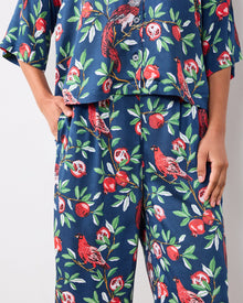 Pomegranate Tree - Eco Satin Wildest Dream Set - Navy - Printfresh