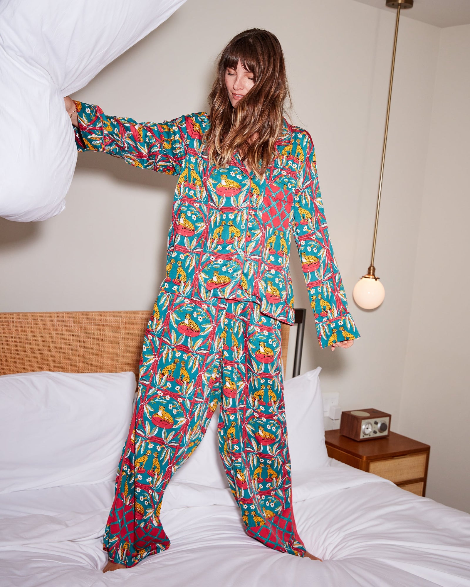 Royal Cheetah - Eco Satin Rittenhouse Set - Ruby & Jade - Printfresh