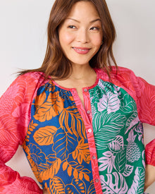 Toucan Treetop - Step Ashore Blouse - Multi Palms - Printfresh