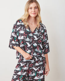 Enchanted Swans - Eco Satin Wildest Dreams Set - Starless Sky - Printfresh