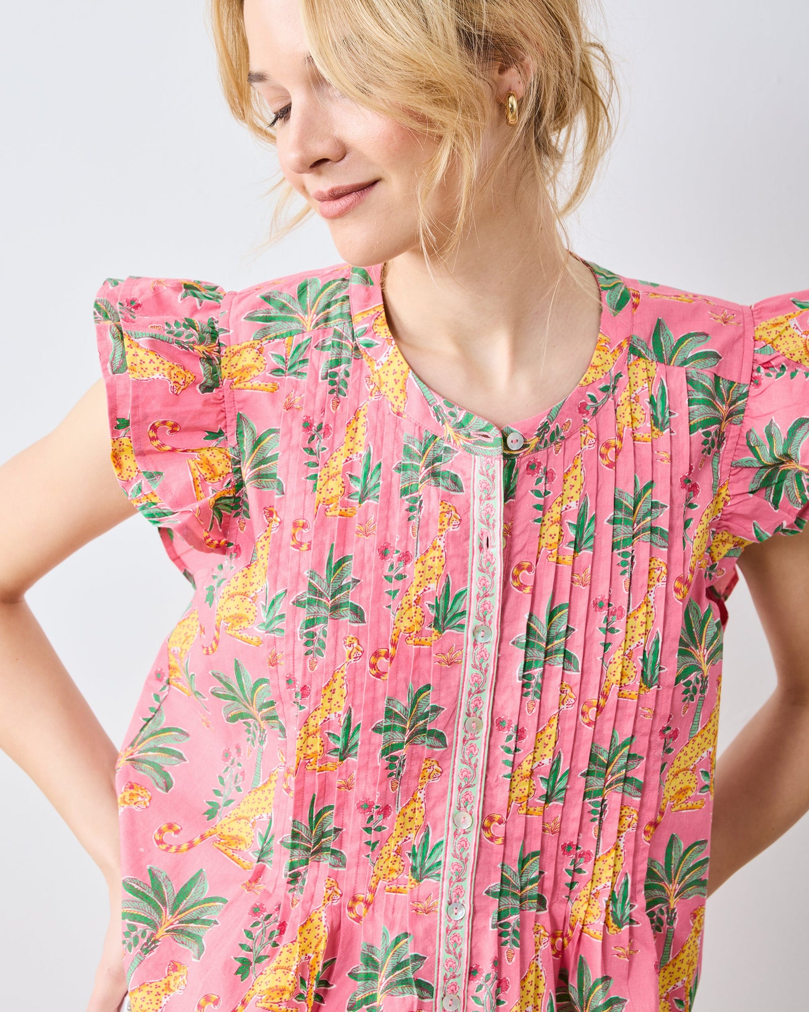 Leopard Mirage - Katie Blouse - Pink Palace - Printfresh