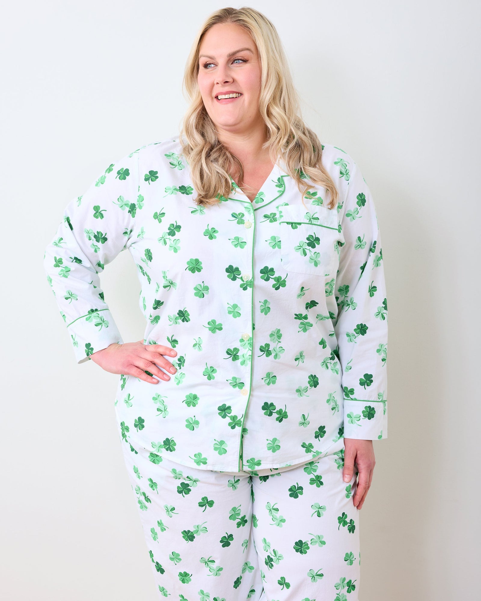 Lucky Clover - Tall Long PJ Set - Cloud - Printfresh