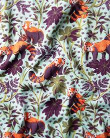 Red Pandas - Eco Satin Wildest Dreams Set - Soft Mint - Printfresh