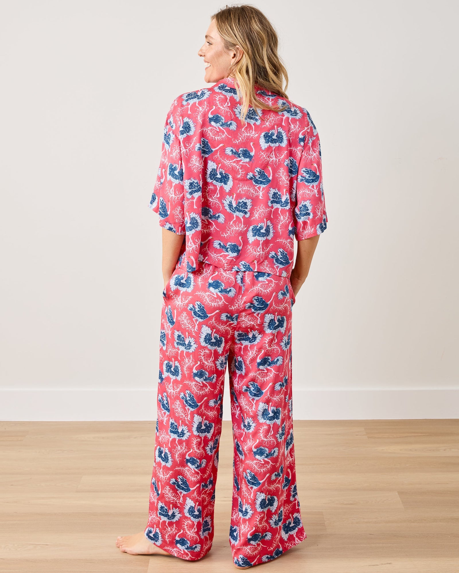 Ostrich Dance - Eco Satin Wildest Dreams Set - Fancy Pink - Printfresh