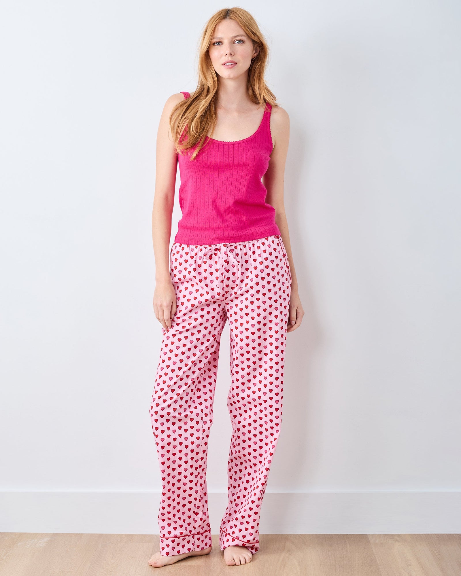 Mini Candy Hearts - Petite PJ Pants - Pink Macaron - Printfresh