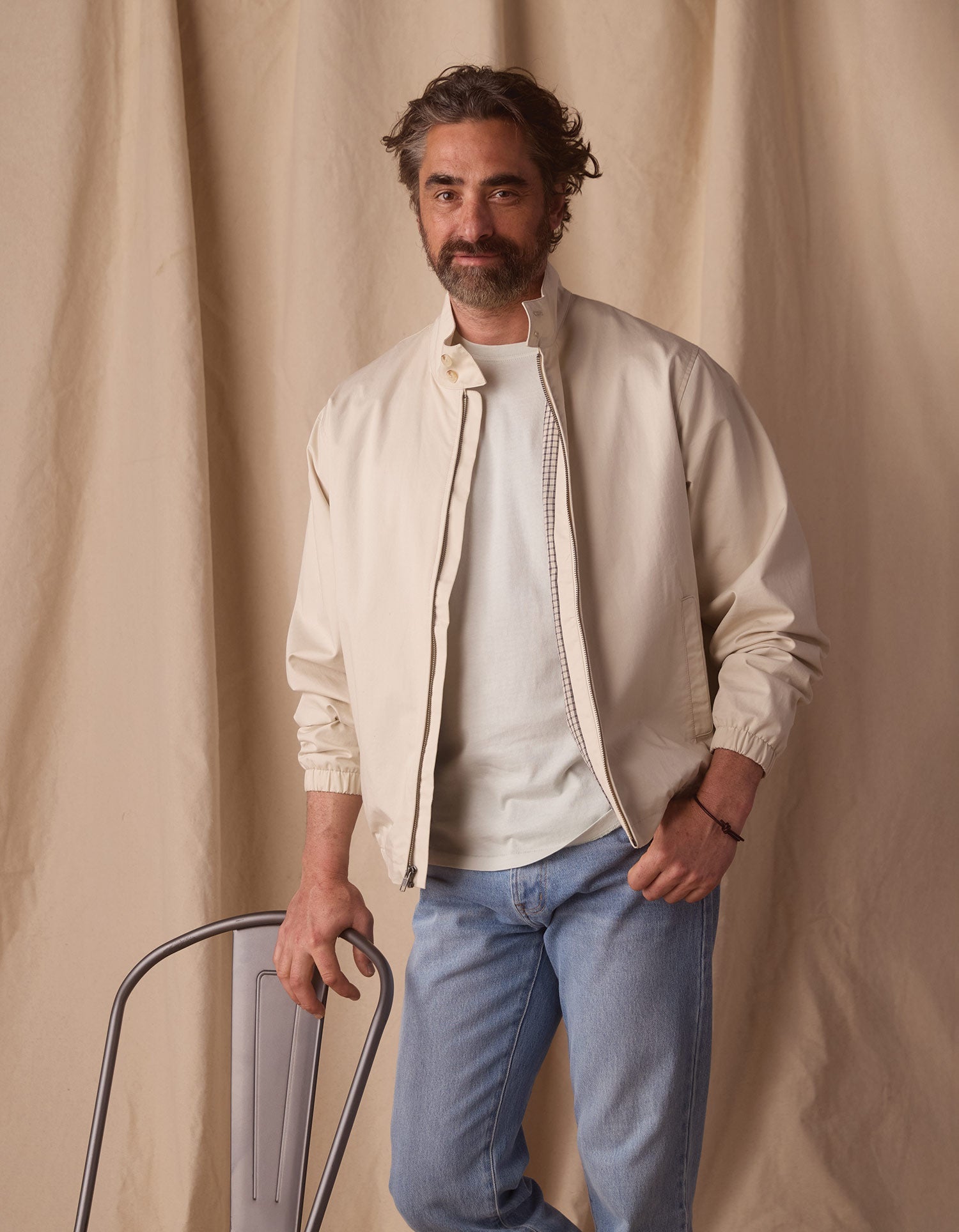 Men | The Harrington Jacket | Light Khaki