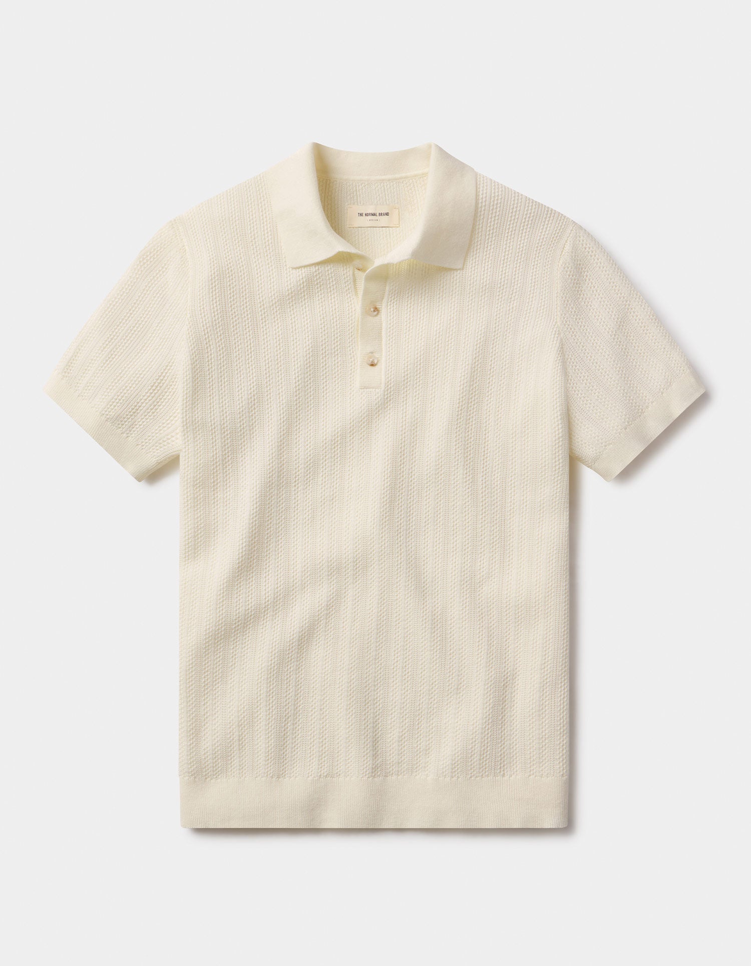 Men | Robles Textured Knit Polo | Ivory