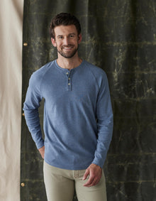 Men | Puremeso Everyday Henley | Slate Blue