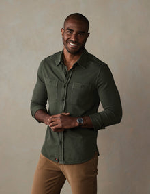 Men | Lennox Jersey Button Up | Alpine