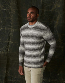 Men | Ombre Crewneck Sweater | Ash