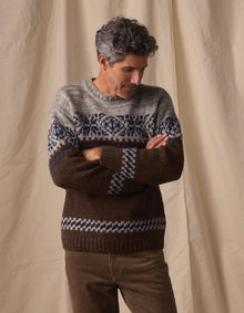 Men | Fair Isle Crew | Brown Multi