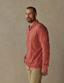 Men | Lennox Jersey Polo | Scarlet