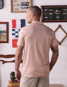 Men | Performance Pique Polo | Dusty Rose