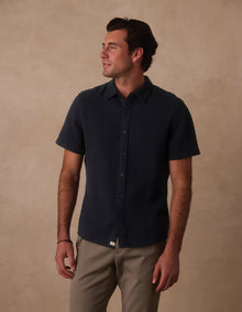 Men | Kalo Short Sleeve Button Up | Navy