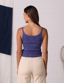 Women | Normal Rib Tank | Skipper Blue