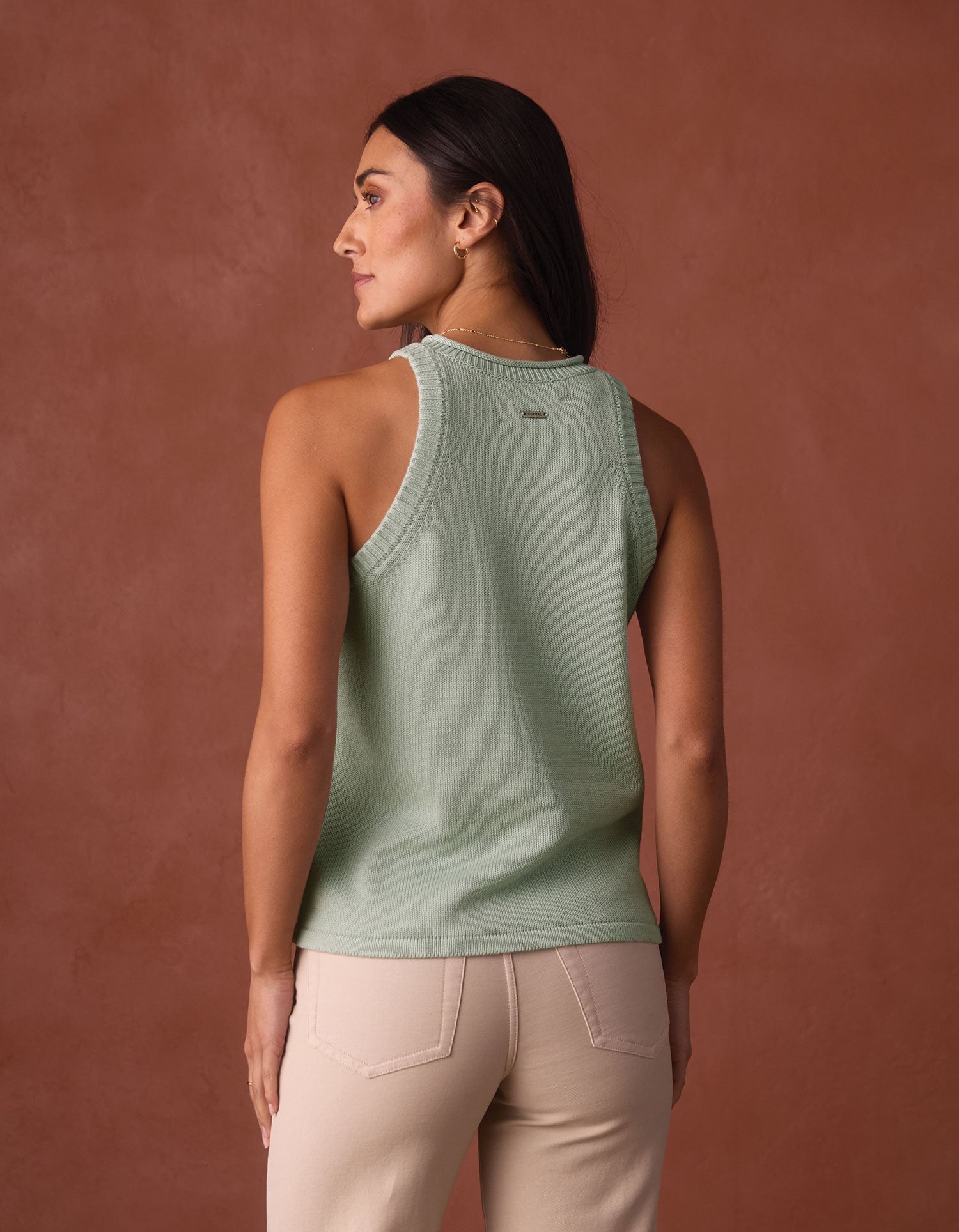 Women | Wanderlust Hi-Neck Tank | Sea Glass