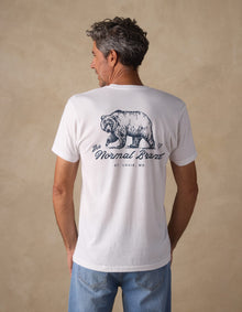 Men | Illustrated Bear Tee | White