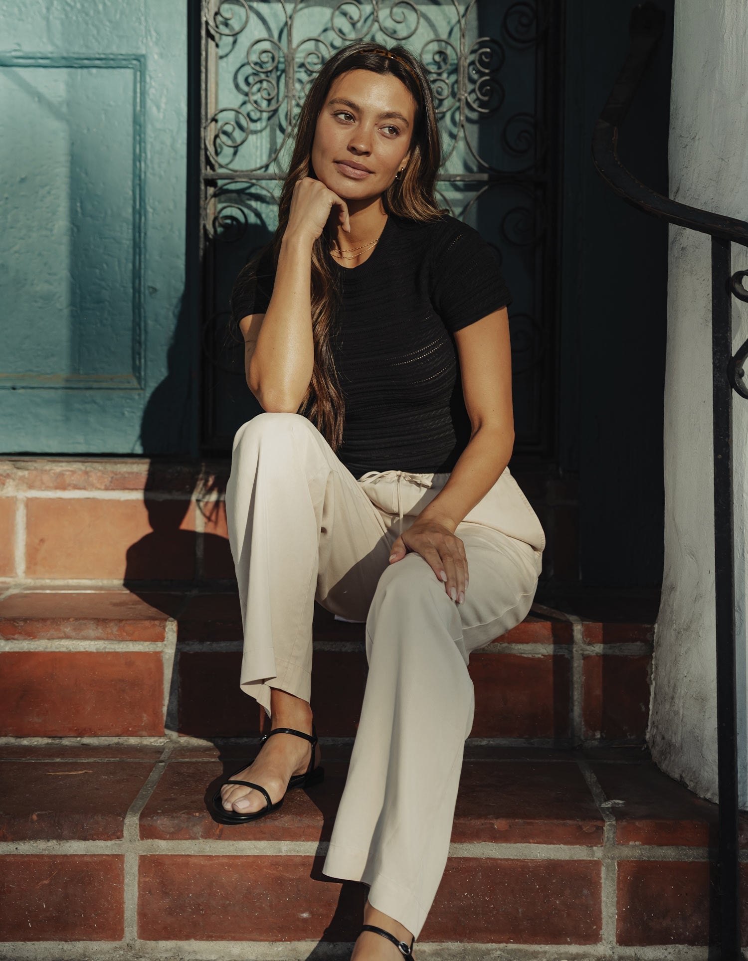 Women | Sueded Costa Drawcord Pant | Birch
