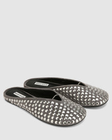 Womens | Pippa Studded Suede Flat | Grey