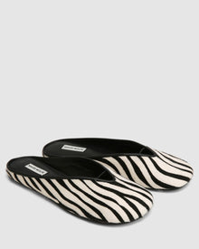 Womens | Pippa Pony Flat | Zebra