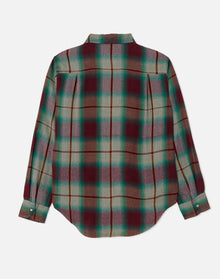 60s Plaid Shirt | Plum Evergreen Plaid