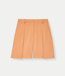 Another Tomorrow Fluid Pleated Short in Clay – Viscose Women's Trousers