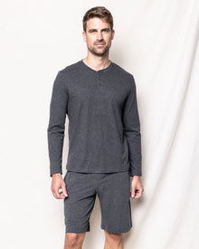 Men's Pima Henley in Navy in Navy#Color_Navy