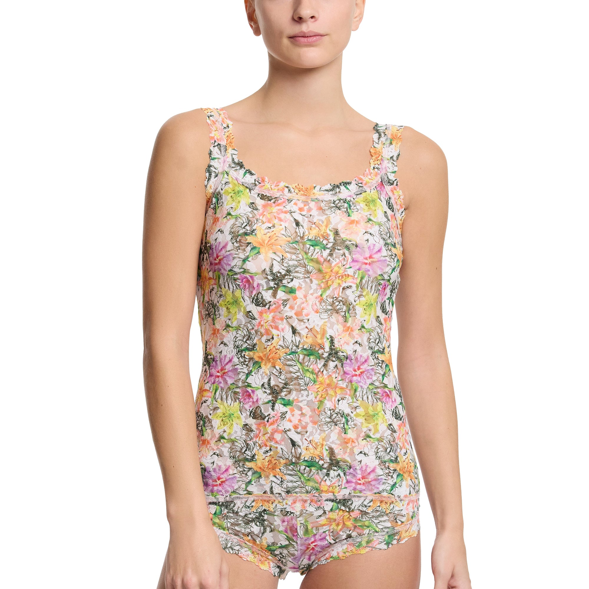 Signature Lace Unlined Camisole | Botany (White)
