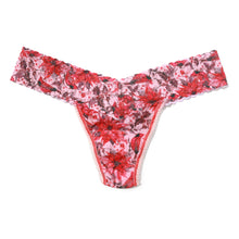 Signature Lace Low Rise Thong | Poinsettia