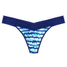 Plus Size Dreamease Modal Original Rise Thong | Indigo Stripe